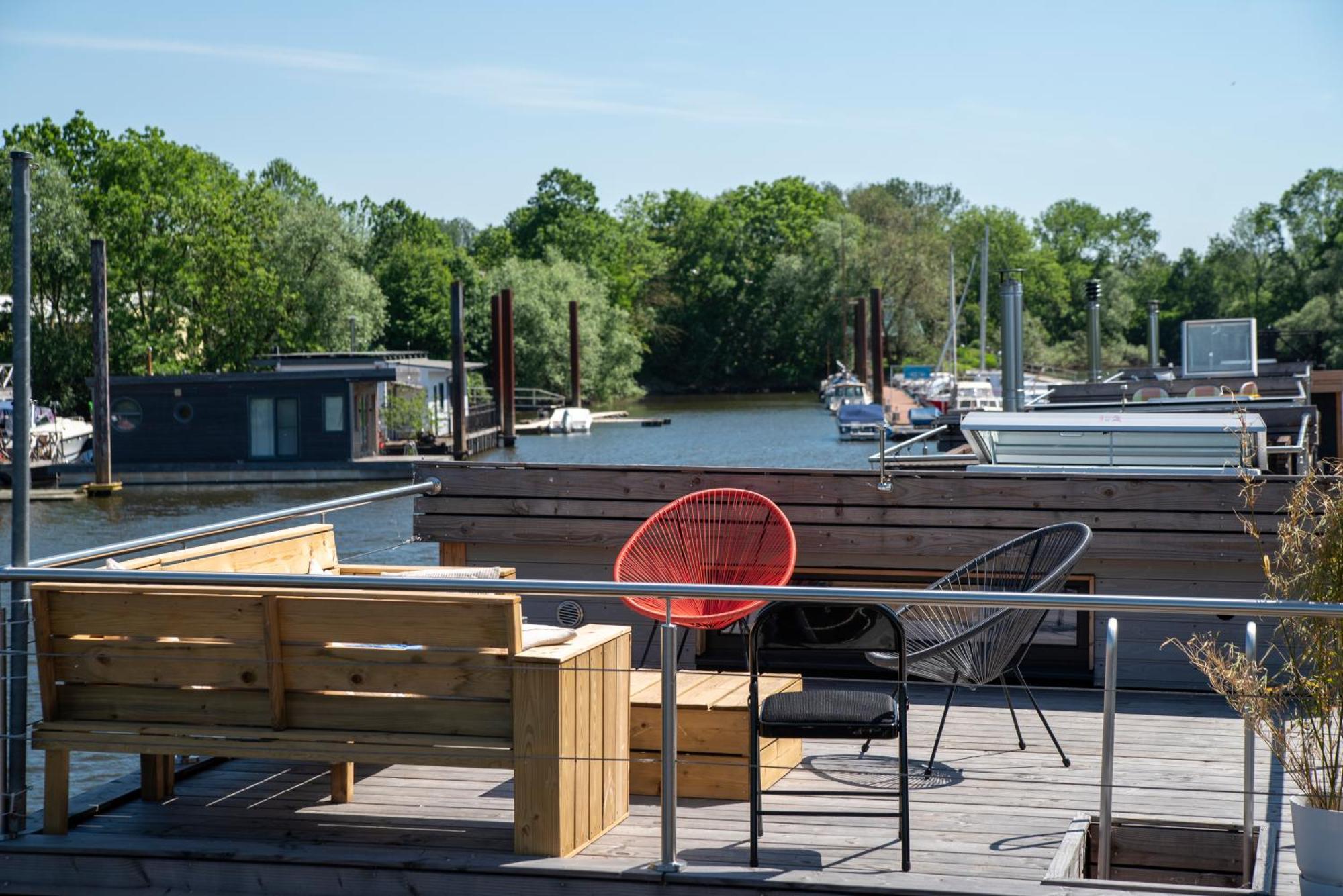 Hotel Hausboot Off Im Diamantgraben An Der Elbe Hamburg Zewnętrze zdjęcie